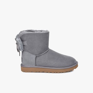 Ugg Classic Double Bow Mini Klassiska Stövlar Dam Grå (860297JUK)